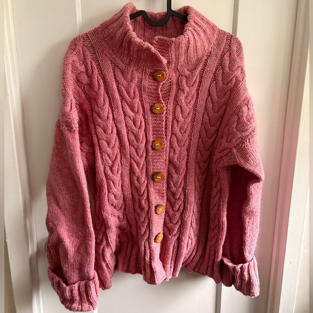 Pink Cable Knit Sweater - Picture 3 of 6